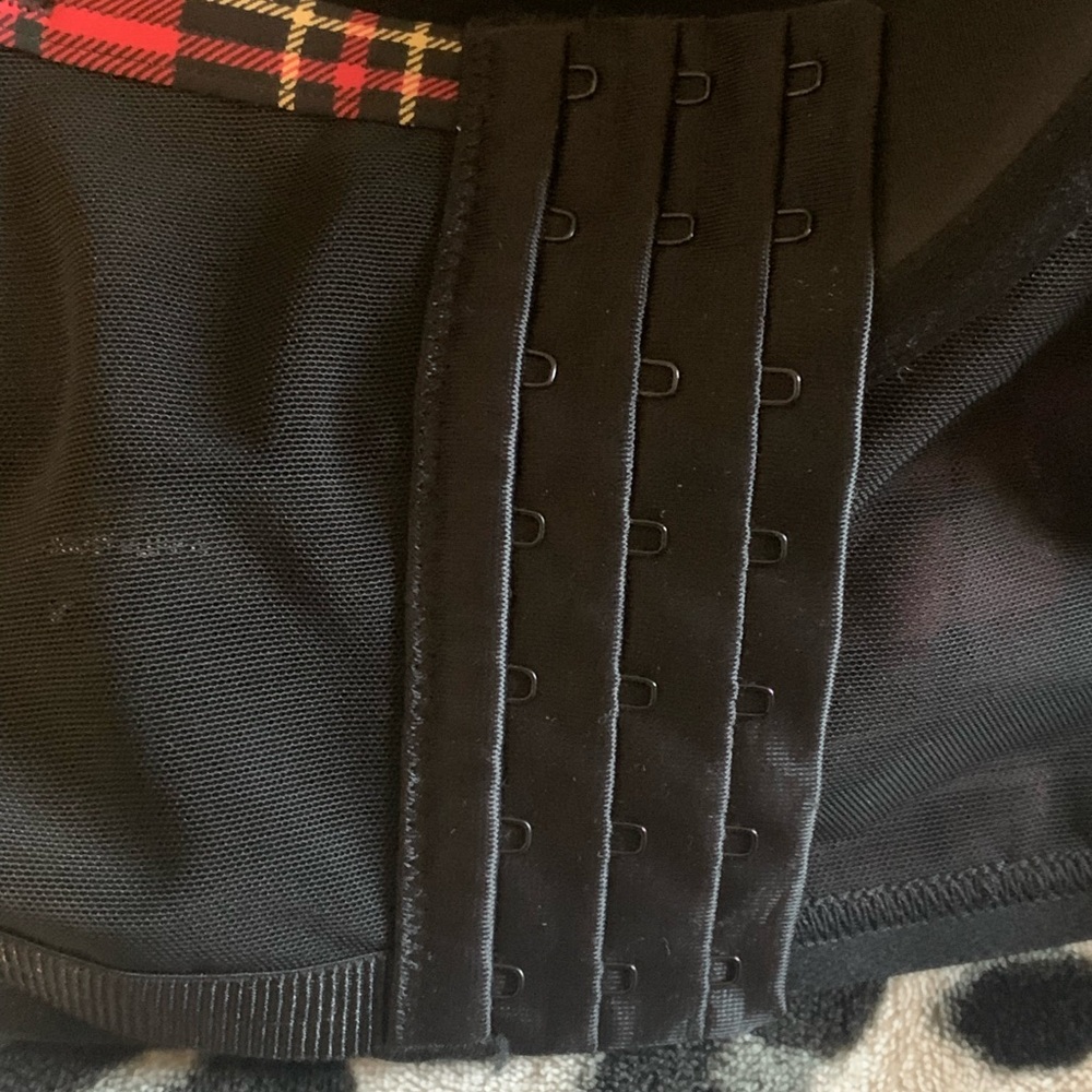TORRID Red & Black Plaid Bra Top - Picture 3 of 5
